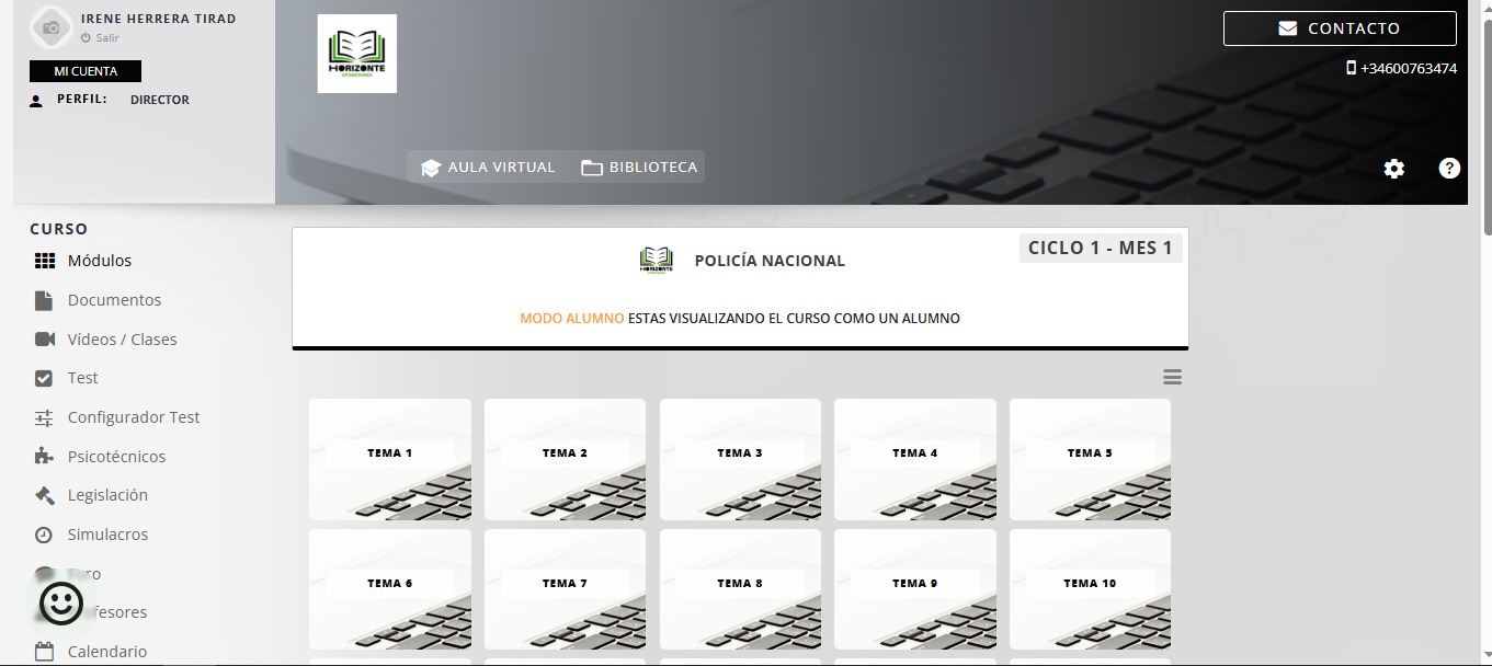 Plataforma de la academia